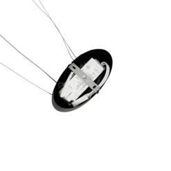 Design Hängelampe schwarz oval inkl. LED 3-stufig dimmbar - Ovallo