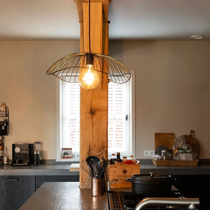 Design Hängelampe Schwarz Draht 50cm - Pua