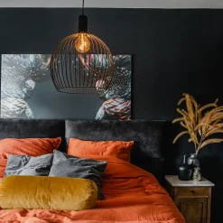 Design Hängelampe schwarz 40 cm - Wire Dos