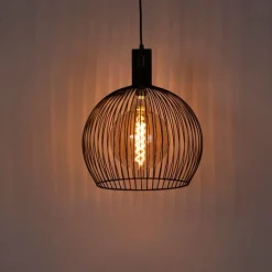 Design Hängelampe schwarz 40 cm - Wire Dos