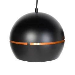 Design Hängelampe schwarz mit goldenem Interieur 3 Leuchten - Buell