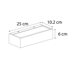 Design längliche Wandleuchte schwarz 25cm - Houx