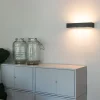 Design längliche Wandleuchte schwarz 35 cm - Houx
