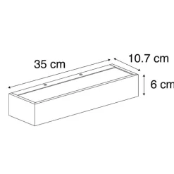Design längliche Wandleuchte schwarz 35 cm - Houx