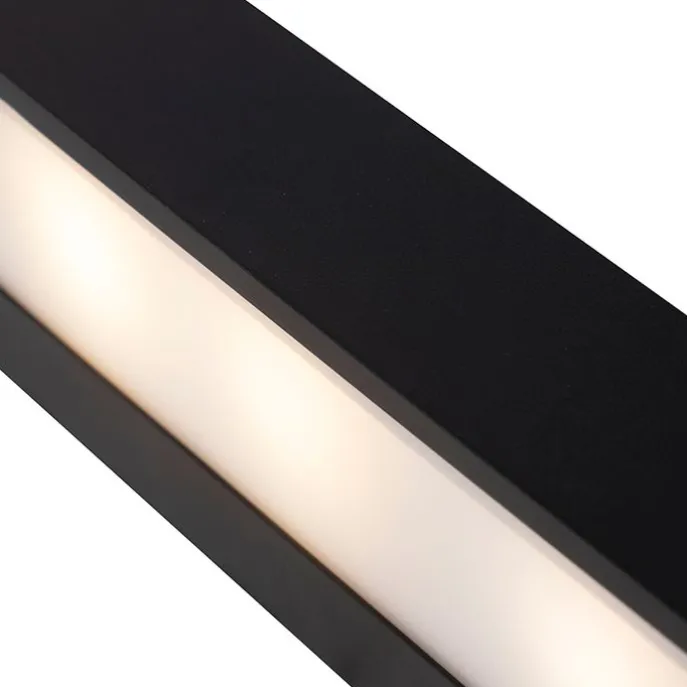 Design längliche Wandleuchte schwarz 35 cm - Houx