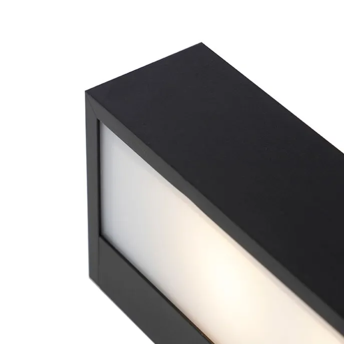 Design längliche Wandleuchte schwarz 35 cm - Houx