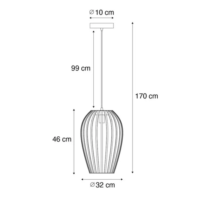 Design Pendelleuchte schwarz mit Opal IP44 - Angela