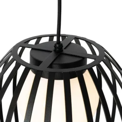 Design Pendelleuchte schwarz mit Opal IP44 - Angela