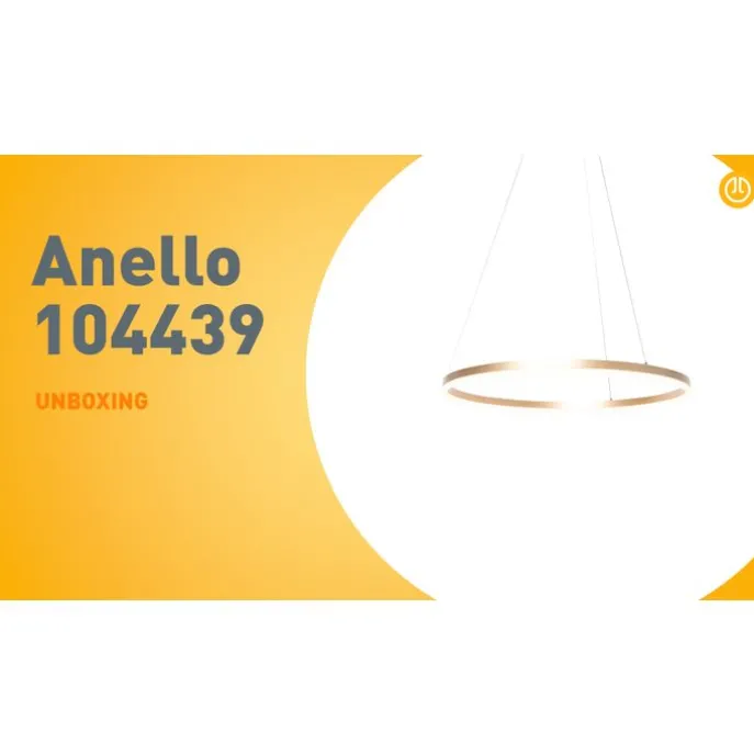 Design Ring Pendelleuchte Gold 80 cm inkl. LED und Dimmer - Anello