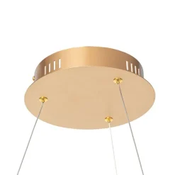 Design Ring Pendelleuchte Gold 80 cm inkl. LED und Dimmer - Anello