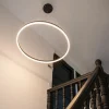 Design Ring-Hängelampe schwarz 80cm inkl. LED und Dimmer - Anello