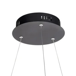 Design Ring-Hängelampe schwarz 80cm inkl. LED und Dimmer - Anello