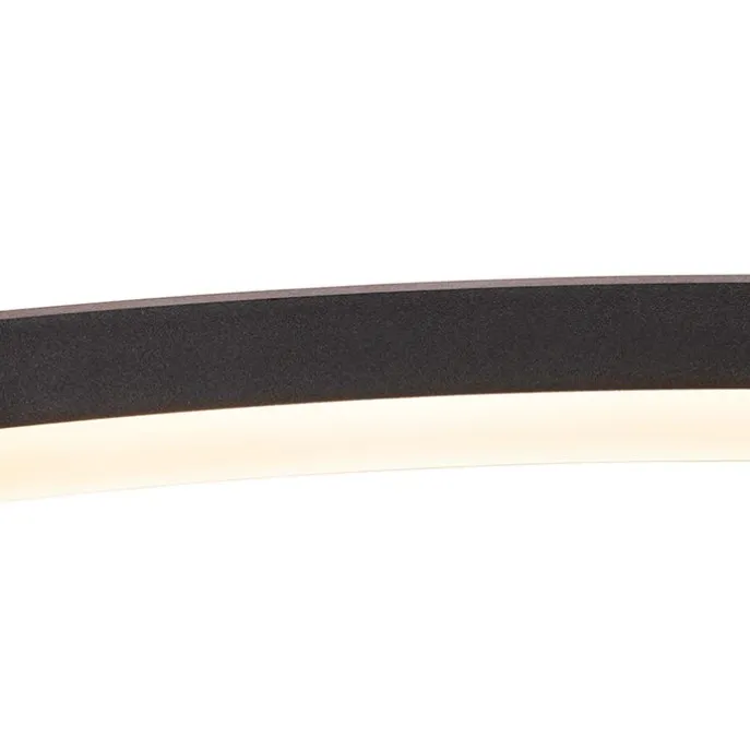Design Ring-Hängelampe schwarz 80cm inkl. LED und Dimmer - Anello