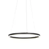 Design Ring-Pendelleuchte Schwarz 60cm inkl. LED und Dimmer - Anello