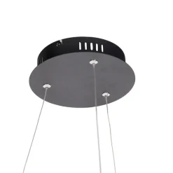 Design Ring-Pendelleuchte Schwarz 60cm inkl. LED und Dimmer - Anello
