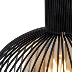 Design runde Hängelampe schwarz 30 cm - Wire Dos