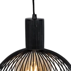 Design runde Hängelampe schwarz 30 cm - Wire Dos