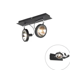 Design Spot schwarz 2-flammig verstellbar - Nox