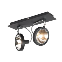 Design Spot schwarz 2-flammig verstellbar - Nox