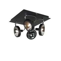 Design Spot schwarz 4-flammig verstellbar - Nox