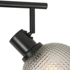 Design Spot schwarz mit Rauchglas 2-flammig - Chico