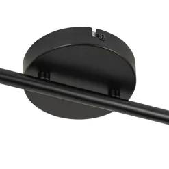 Design Spot schwarz mit Rauchglas 2-flammig - Chico