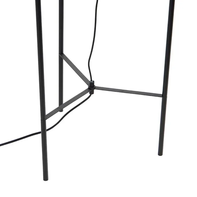 Design Stehlampe schwarz mit Rauchglas - Bliss