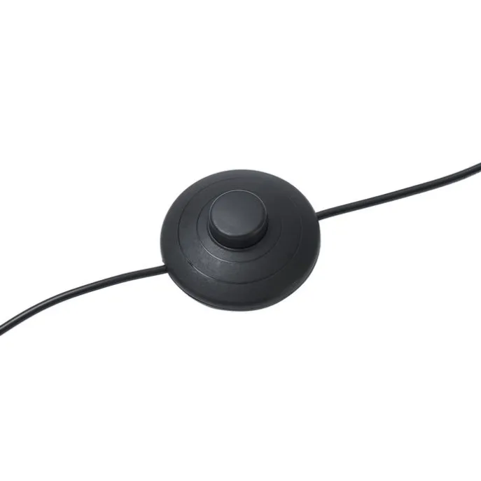 Design Stehlampe Schwarz mit Rauchglas - Domo