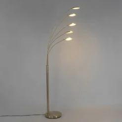 Design Stehleuchte Messing inkl. LED 5-flammig - Sixties Trento