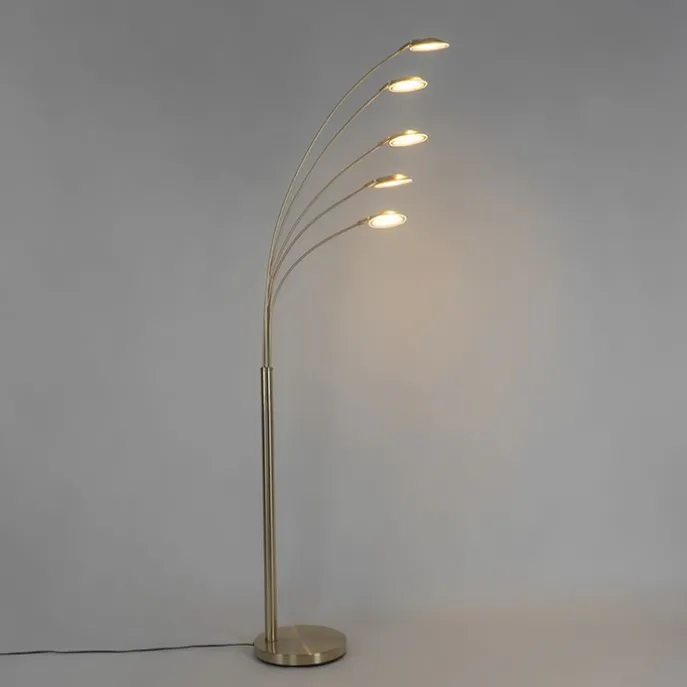 Design Stehleuchte Messing inkl. LED 5-flammig - Sixties Trento