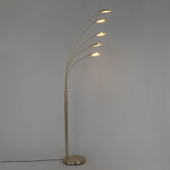 Design Stehleuchte Messing inkl. LED 5-flammig - Sixties Trento