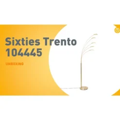 Design Stehleuchte Messing inkl. LED 5-flammig - Sixties Trento