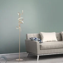 Design Stehleuchte Messing inkl. LED und Dimmer - Krisscross