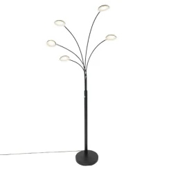 Design Stehleuchte schwarz inkl. LED 5-flammig - Sixties Trento