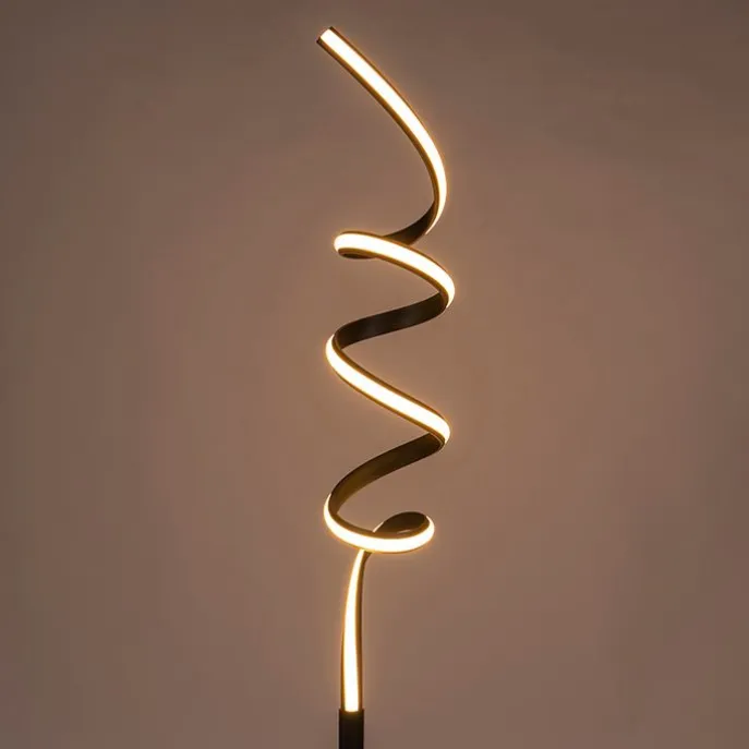 Design Stehleuchte schwarz inkl. LED und Dimmer - Twisted