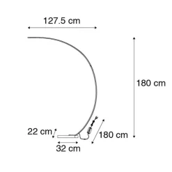 Design Stehleuchte schwarz inkl. LED dimmbar - Dina