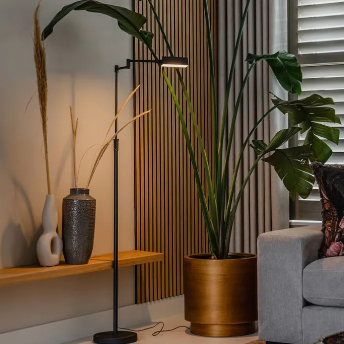 Design Stehleuchte schwarz inkl. LED mit Touch Dimmer - Notia