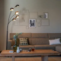 Design Stehleuchte schwarz 5-Licht - Sixties