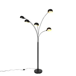 Design Stehleuchte schwarz 5-Licht - Sixties