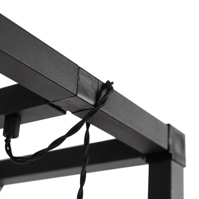 Design Stehleuchte schwarz 3-Licht - Käfig