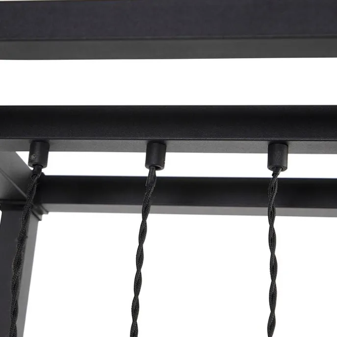 Design Stehleuchte schwarz 3-Licht - Käfig