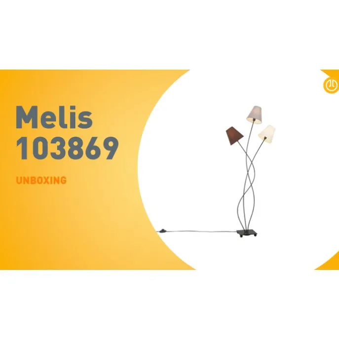 Design Stehleuchte schwarz mit Stoffschirm 3-flammig - Melis