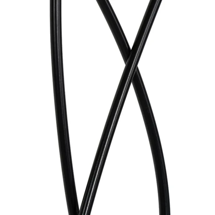 Design Stehleuchte schwarz mit Stoffschirm 3-flammig - Melis