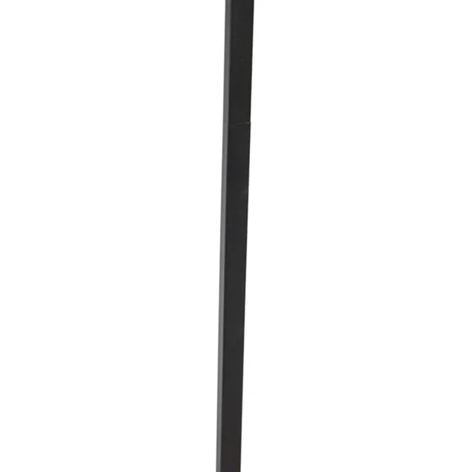 Design Stehleuchte schwarz mit Braunglas - Qara