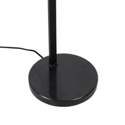 Design Stehleuchte schwarz mit Braunglas - Qara