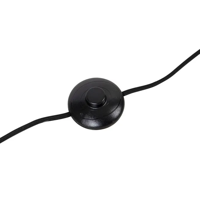 Design Stehleuchte schwarz mit Braunglas - Qara