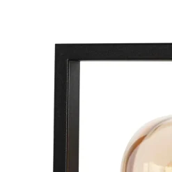 Design Stehleuchte schwarz mit Braunglas - Qara