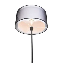 Design Stehleuchte schwarz mit schwarzem und weißem Schirm 47 cm - Simplo
