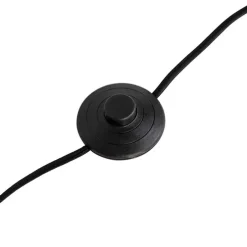 Design Stehleuchte schwarz mit schwarzem und weißem Schirm 47 cm - Simplo