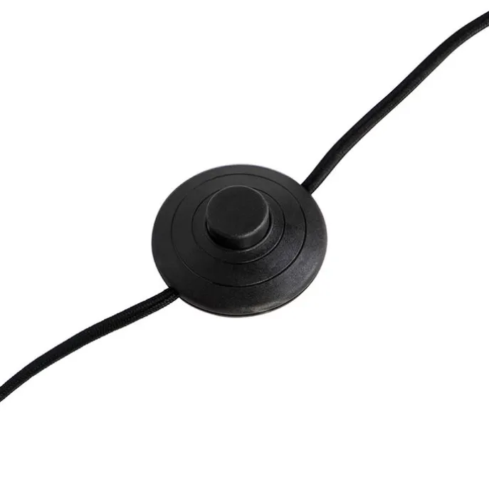 Design Stehleuchte schwarz mit schwarzem und weißem Schirm 47 cm - Simplo